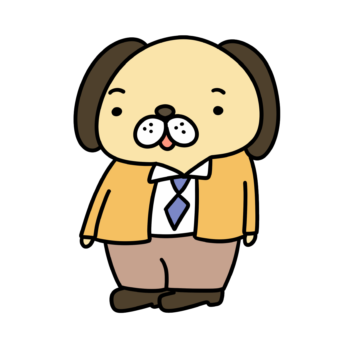 計算が得意で人懐っこい税理士のキャラクター、いぬすけ