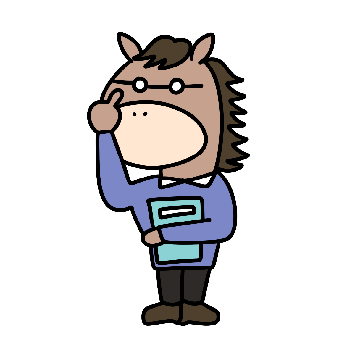 優しくて少しシャイな司法書士のキャラクター、うまお
